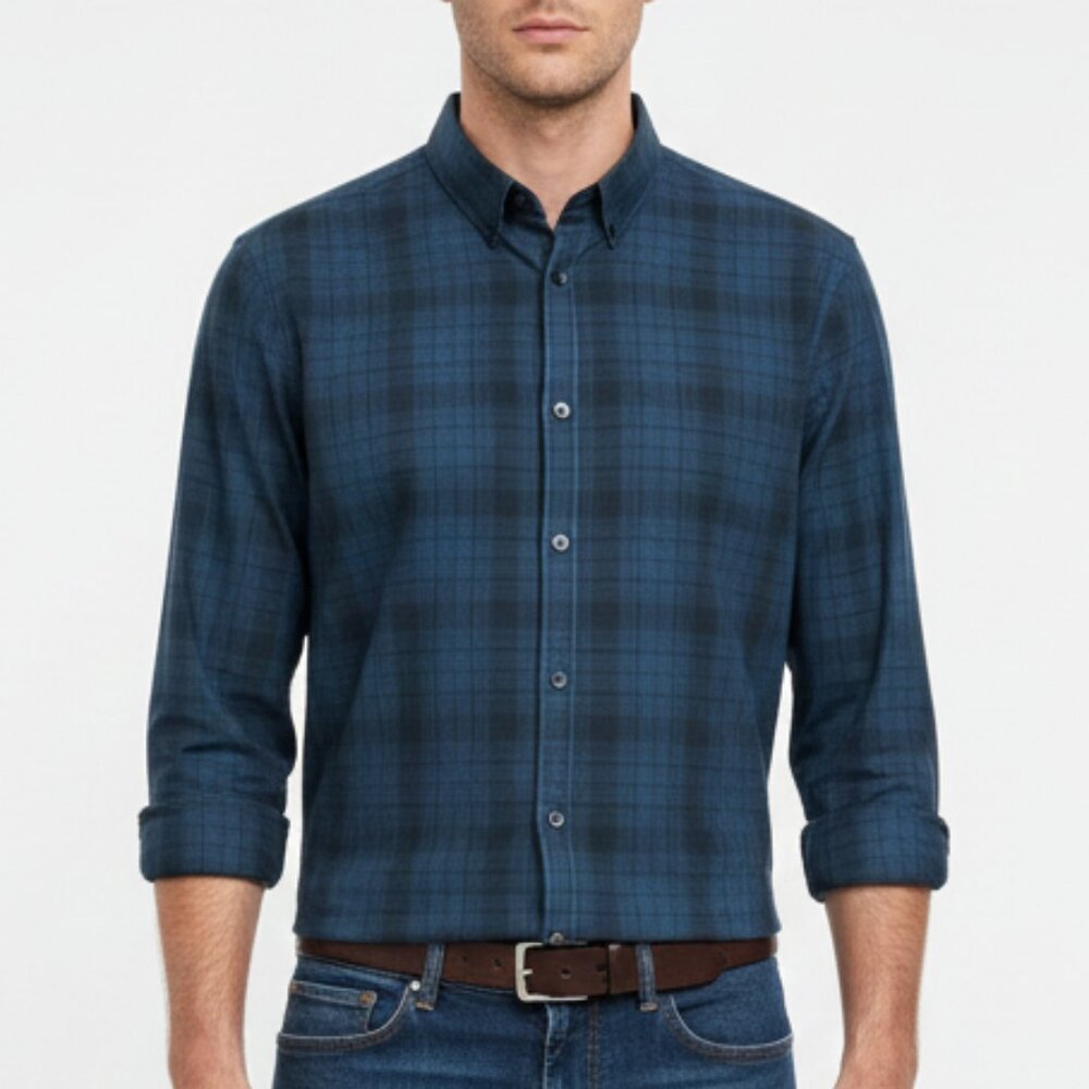 Calvin Klein Slim Fit Cotton Shirt Blue Large